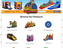 Tablet Screenshot of kangarooinflatables.com